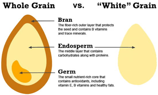 Diagramme de grain entier vs grain blanc