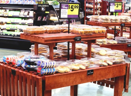 Présentoir de gâteaux de boulangerie d'épicerie