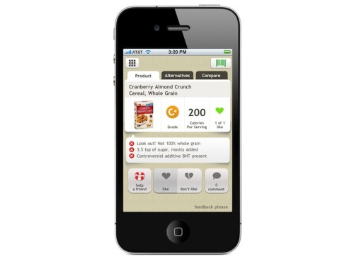 app fooducate sur iphone