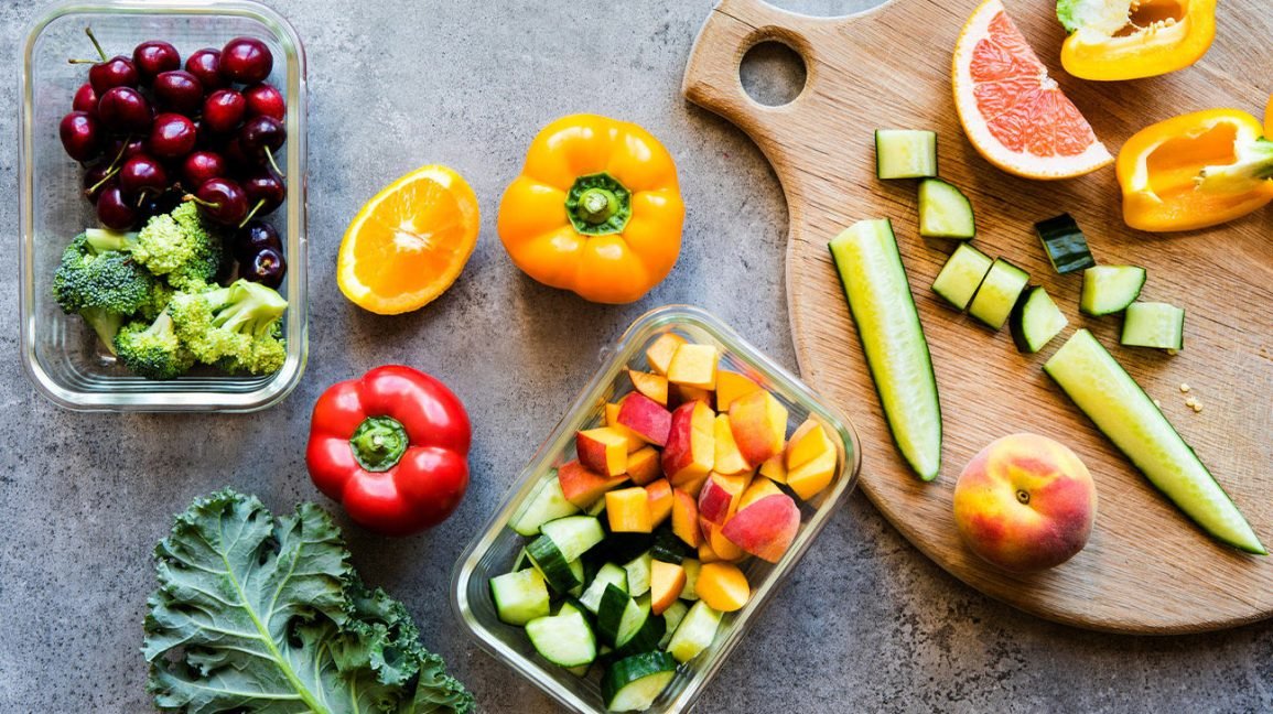 Fruits et légumes coupés