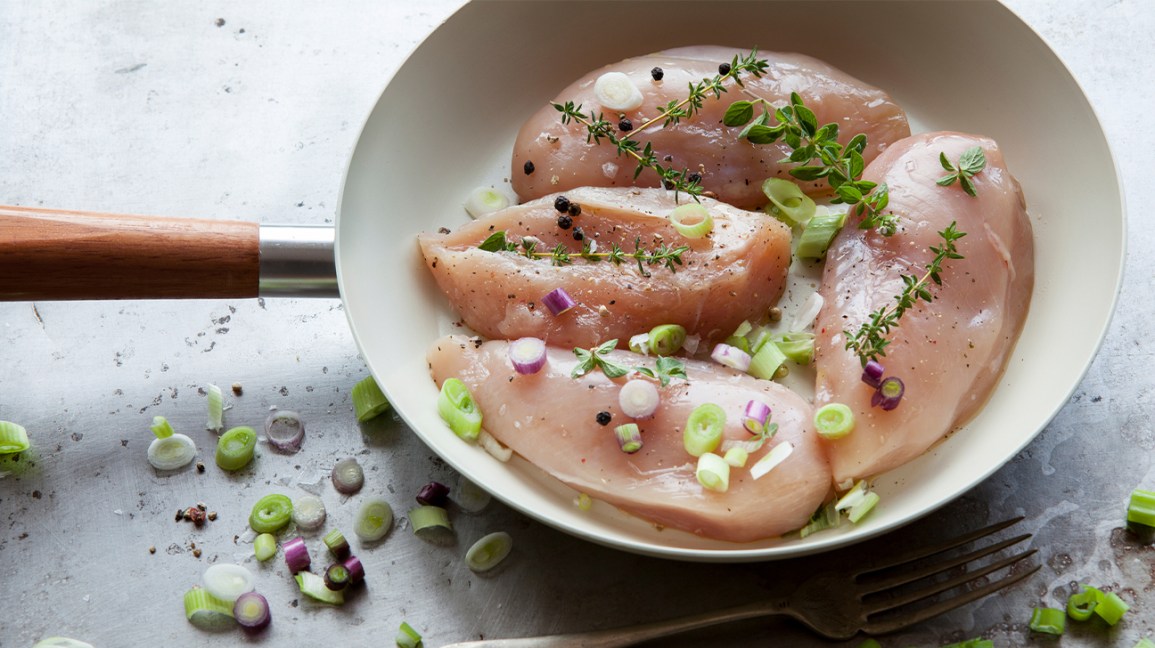 Régime alimentaire au poulet