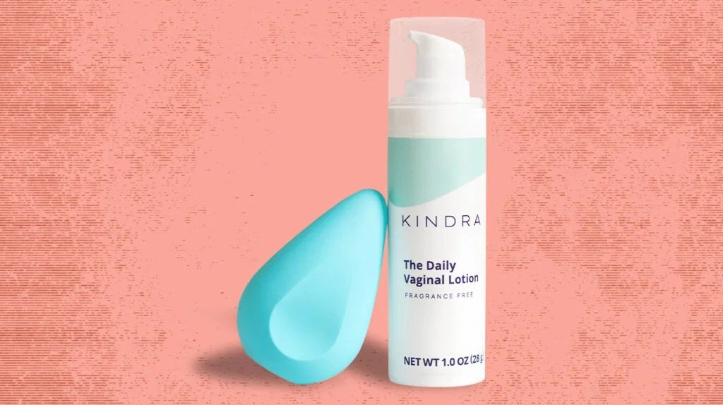 Image de la lotion vaginale quotidienne Kindra et de son applicateur